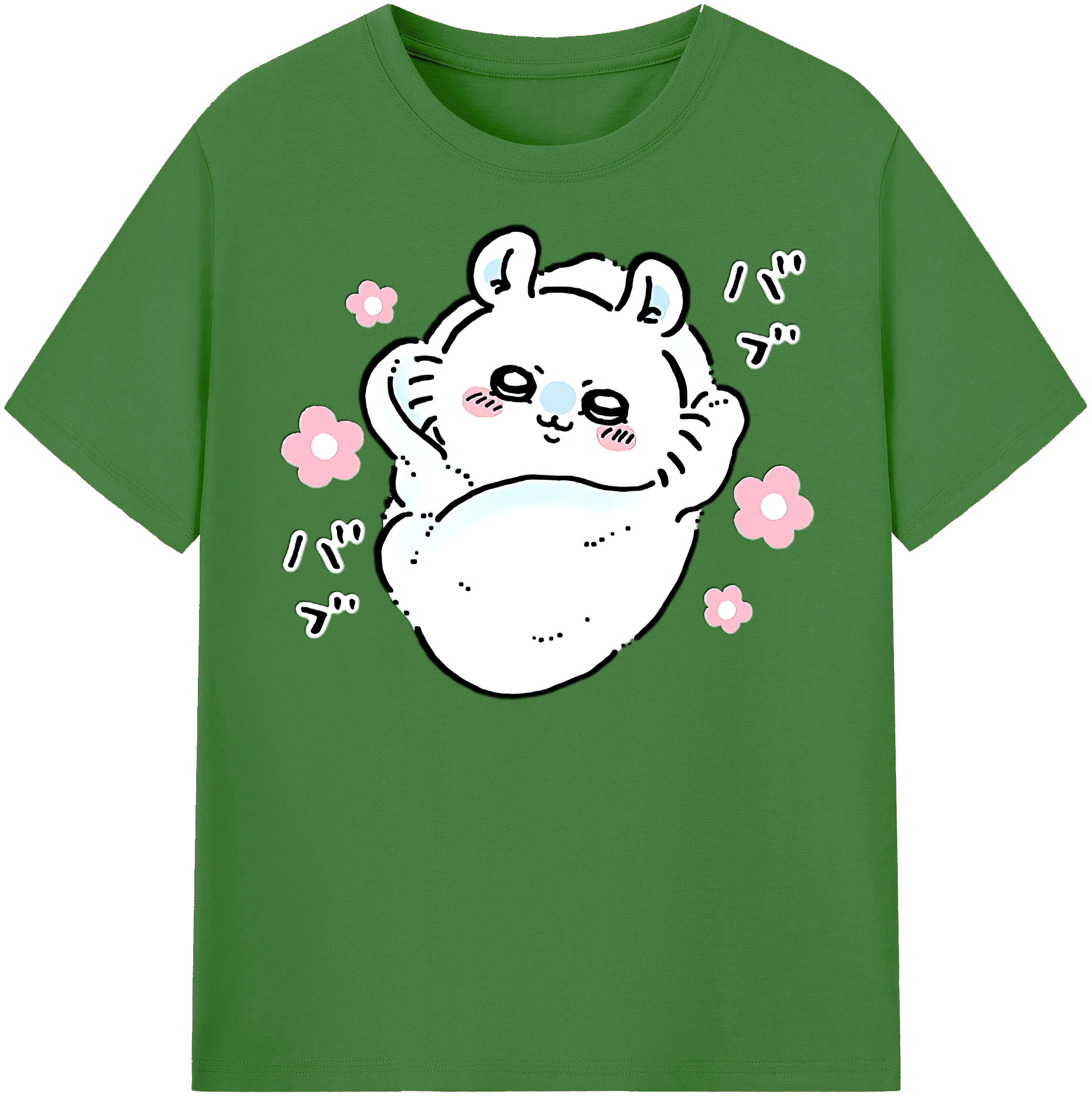 （画像用） ちいかわ モモンガ Chii-kawa Momonga レディースカジュアルプリントTシャツ（綿100％）
